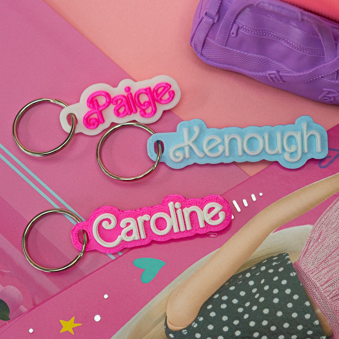 Barbie-Inspired Keyring