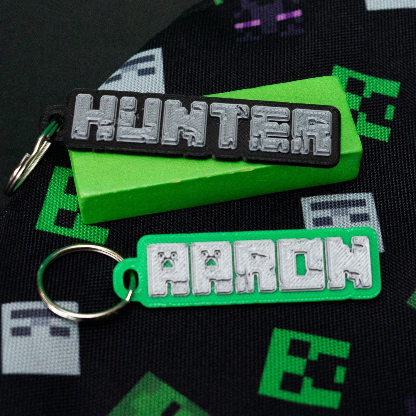 Minecraft-Inspired Keyring