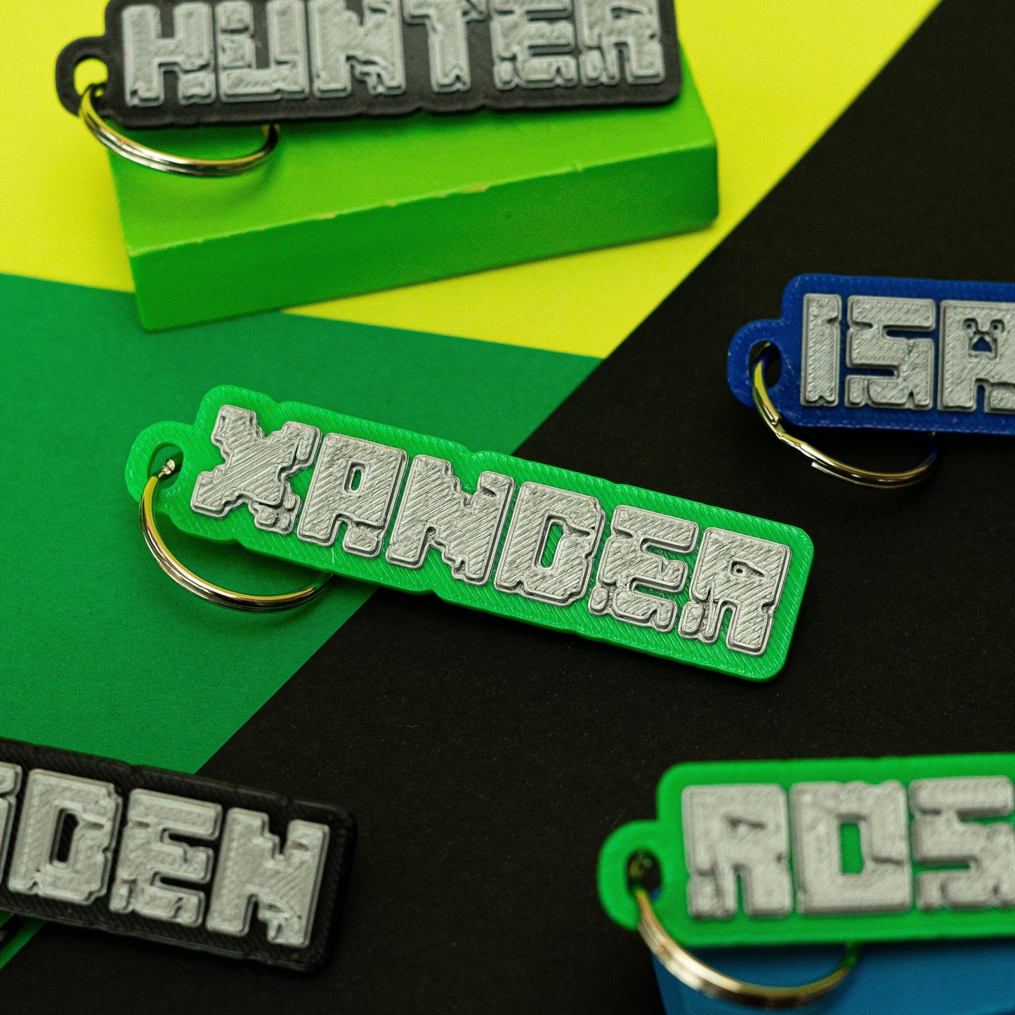 Minecraft-Inspired Keyring