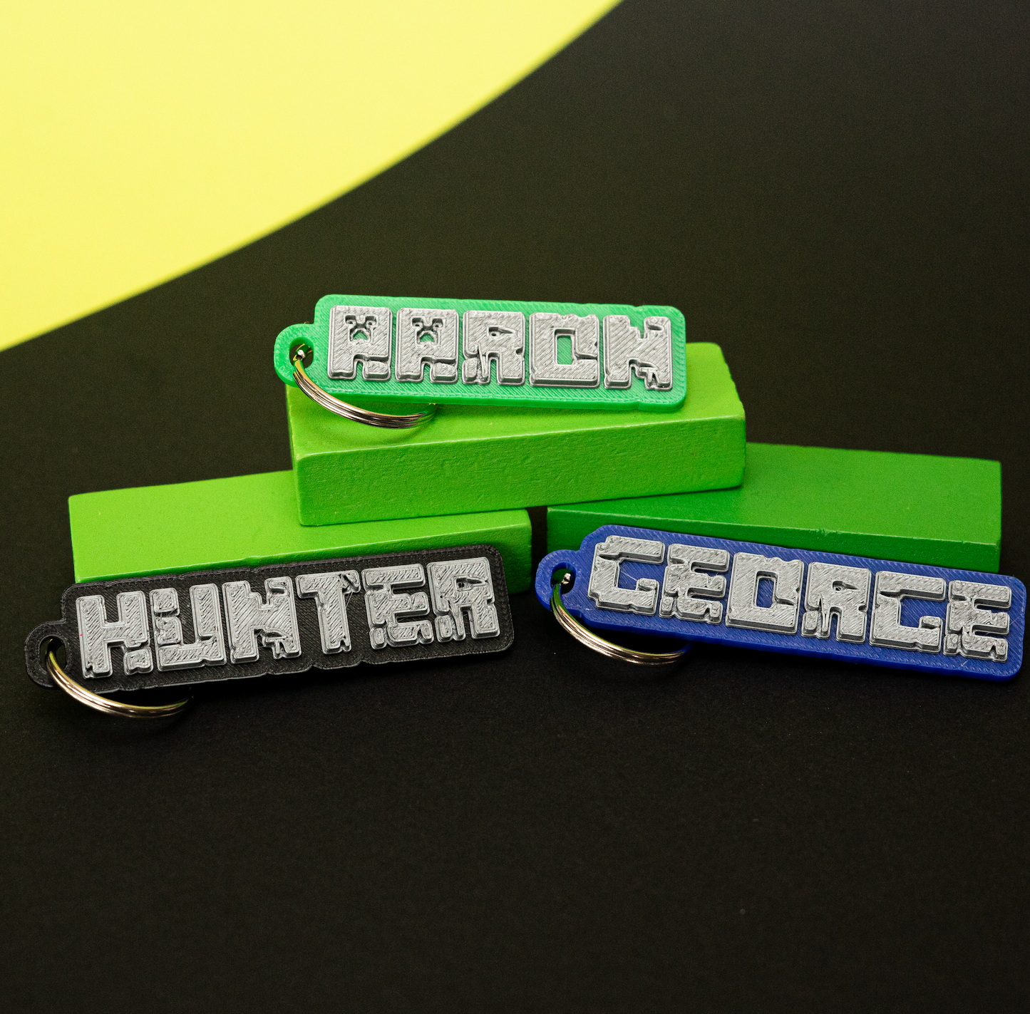 Minecraft-Inspired Keyring