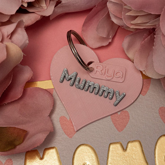 Valentines Heart Keyring with Optional Tags