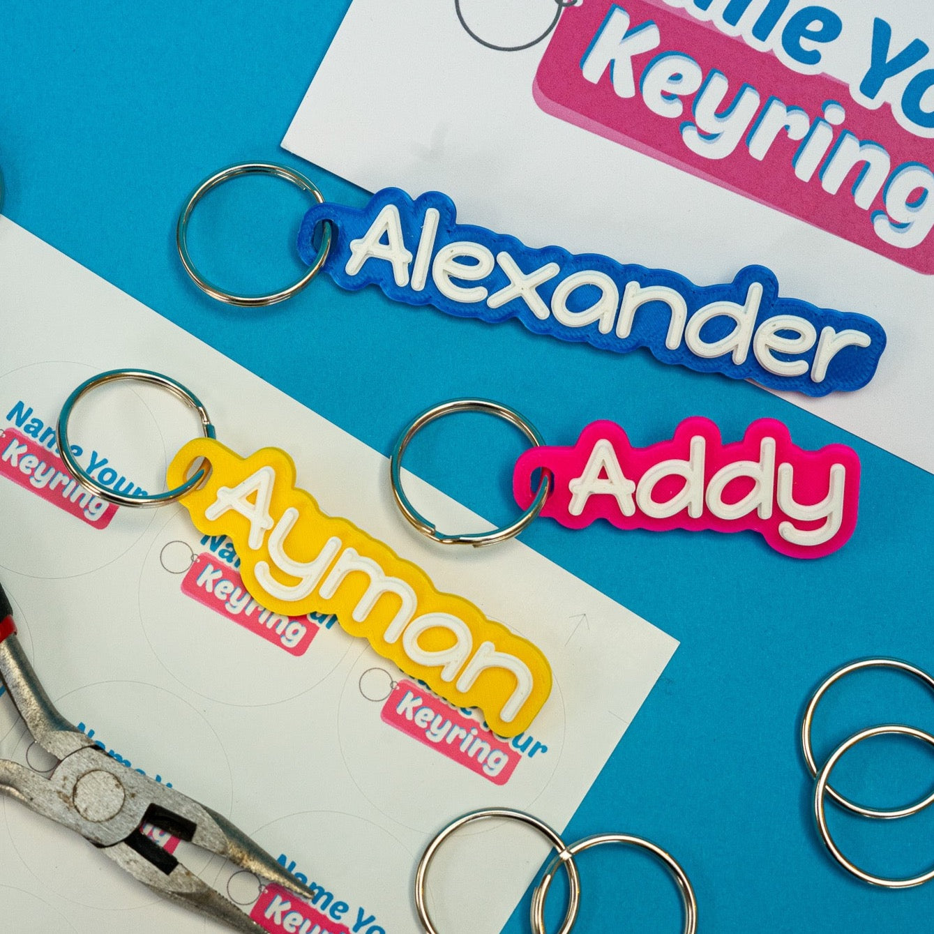 Original Personalised Keyring (Two Colour)