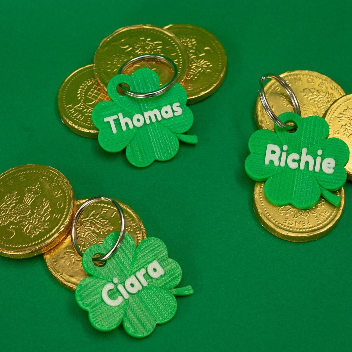 'Luck of The Irish' Clover Keyring