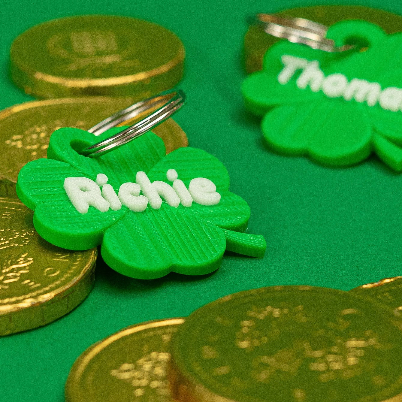 'Luck of The Irish' Clover Keyring