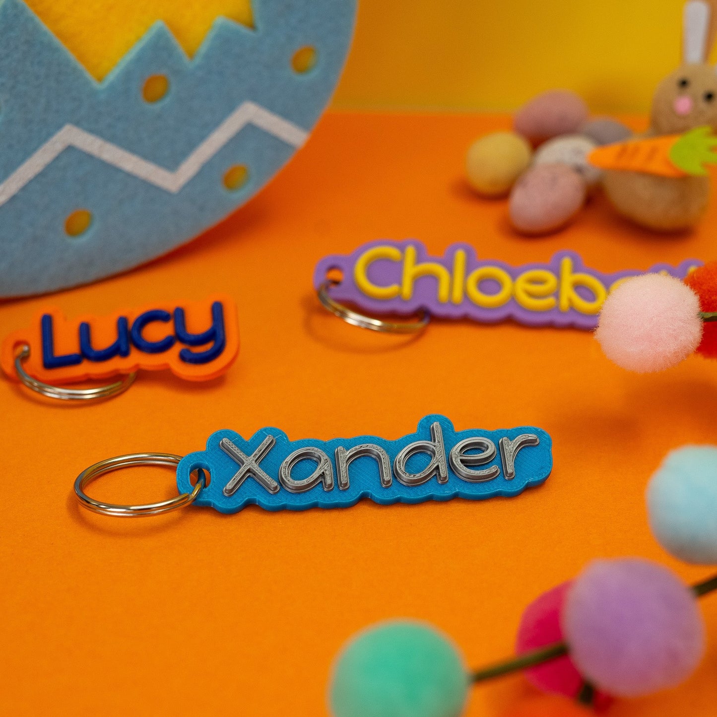 Personalised Easter Basket Keyring