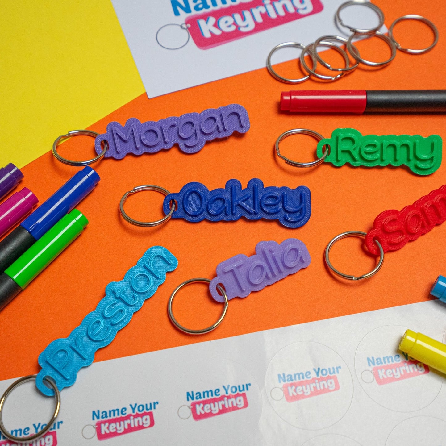Original Personalised Keyring (Single Colour)