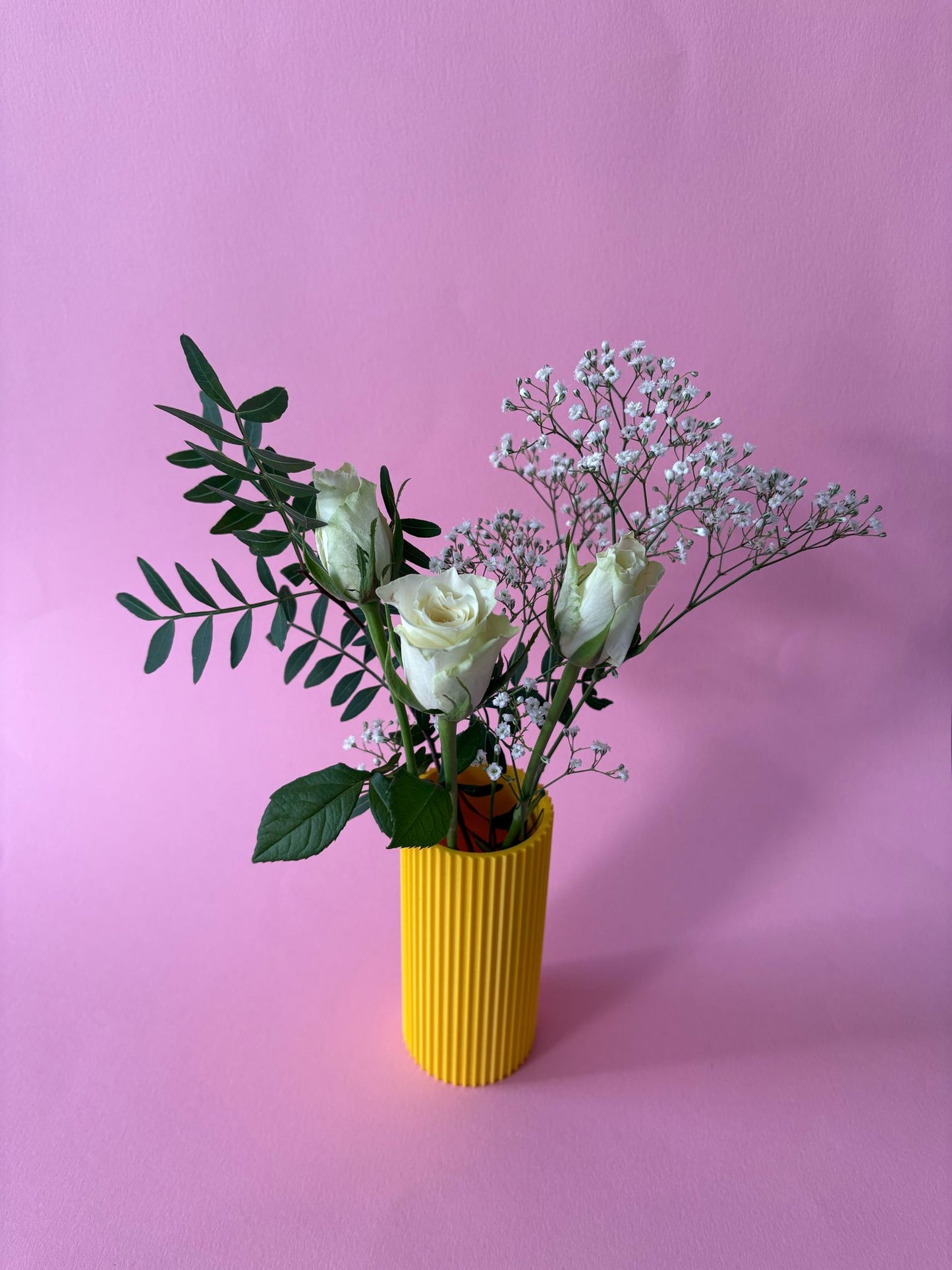 Contemporary Ribbed Vase