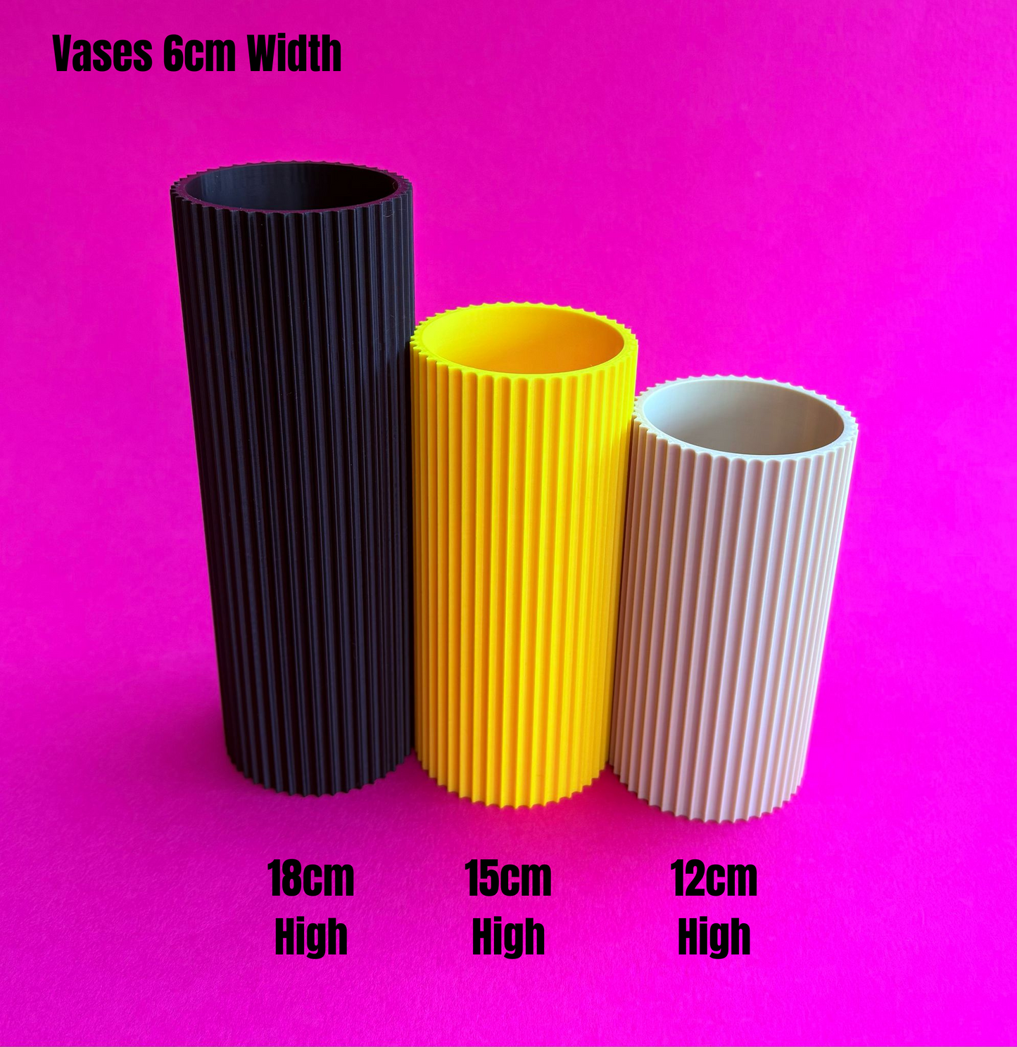 Contemporary Ribbed Vase