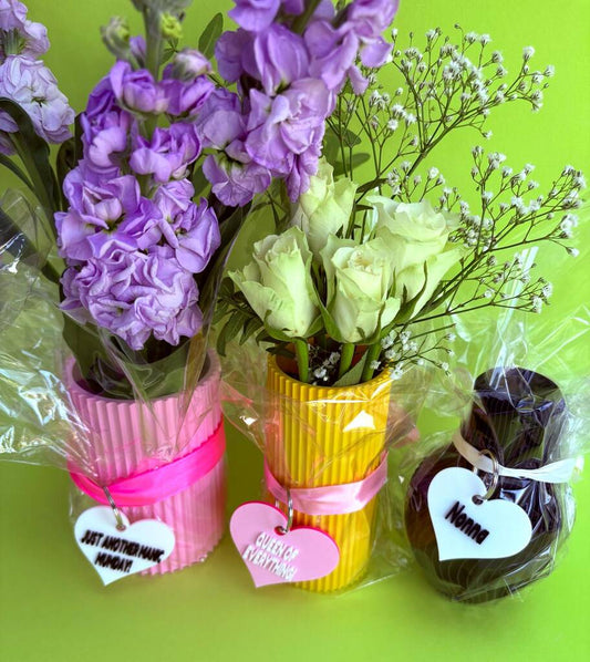 Contemporary Ribbed Vase