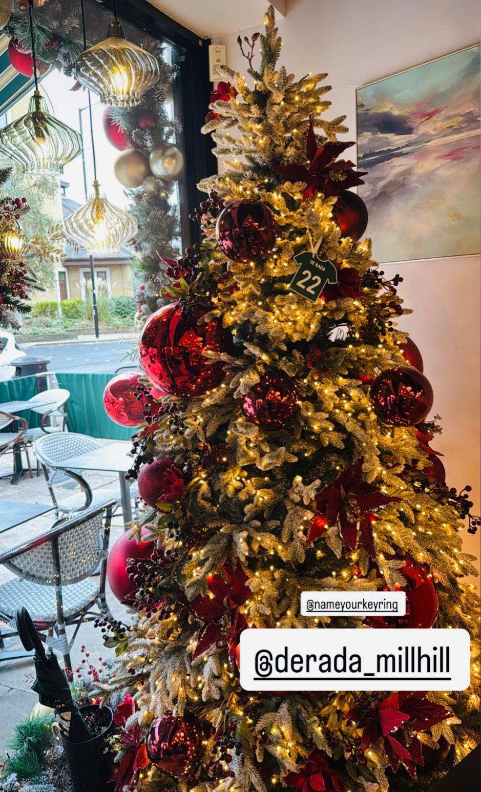 Personalised Football Shirt Bauble – Custom Team Colours, Name & Number