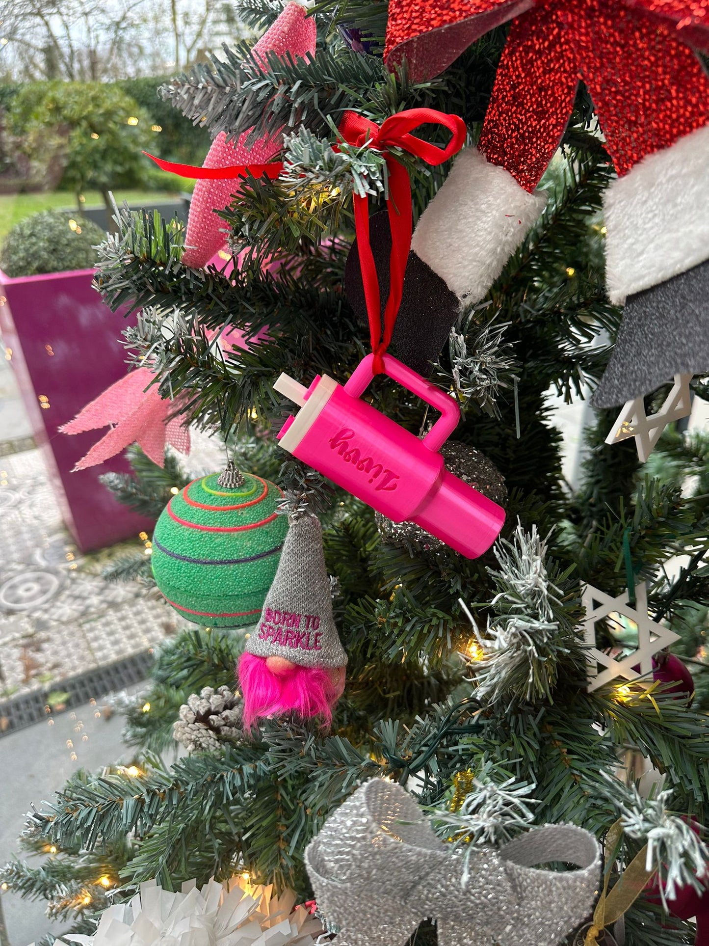 Personalised Christmas Tree Stanley Cup Bauble